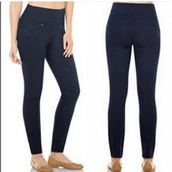 SPANX Denim - SPANX ALEXIA HIGH WAISTED SIDE ZIP BLUE SKINNY JEANS JEGGINGS S/P 2-4